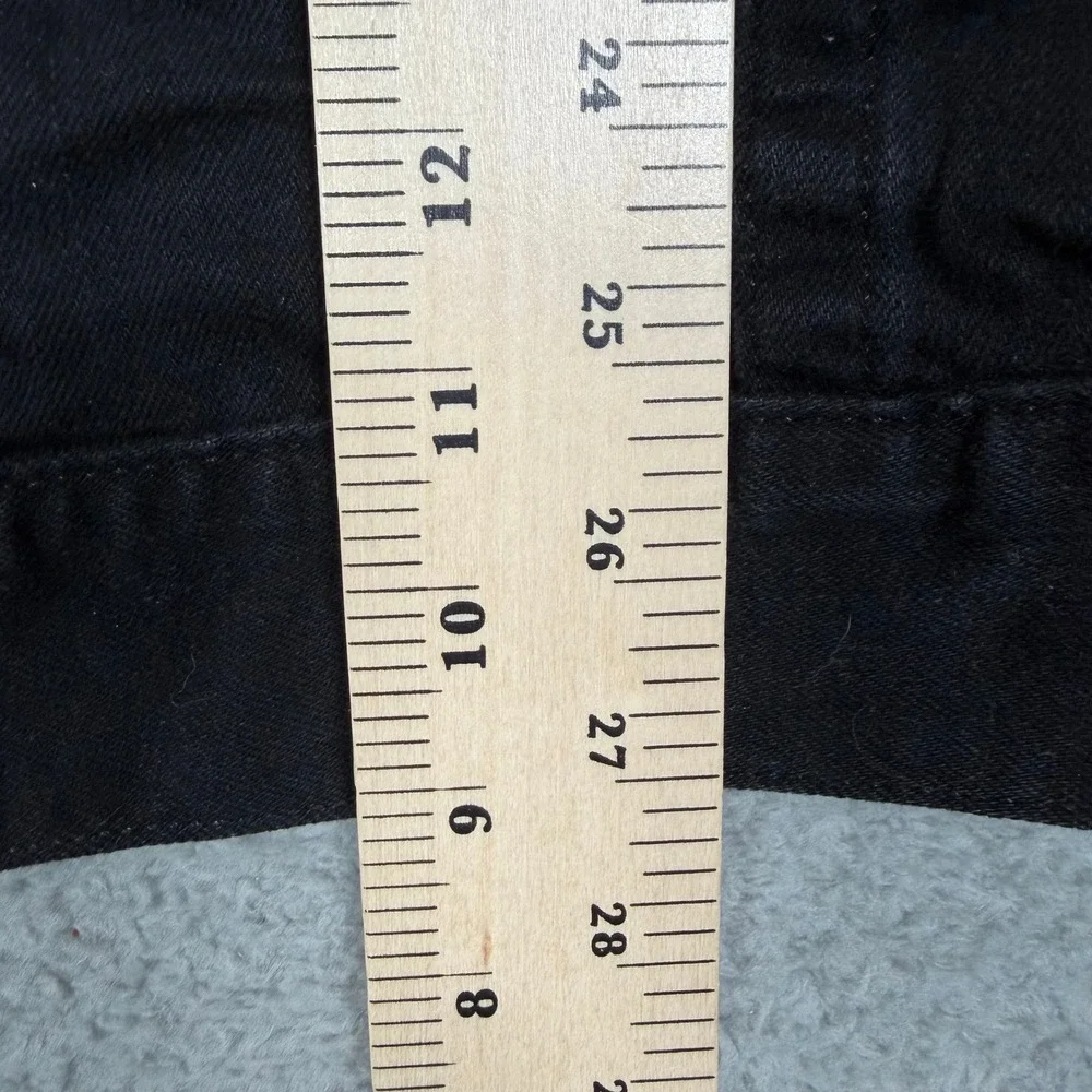 True Religion‎ Mens Black Denim Trucker Jacket XXL Horseshoe Stitching Y2K Moto